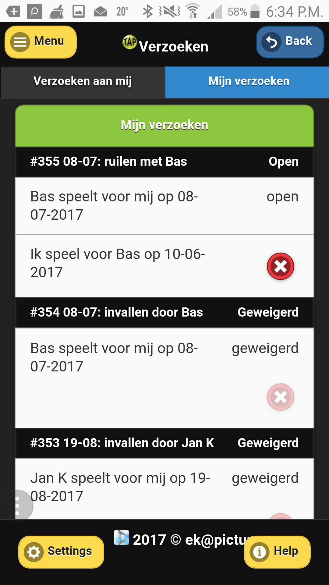 Verzoeken